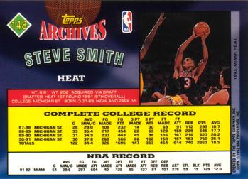 1992-93 Topps Archives #148 Steve Smith Back
