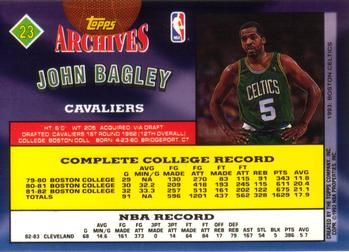 1992-93 Topps Archives #23 John Bagley Back