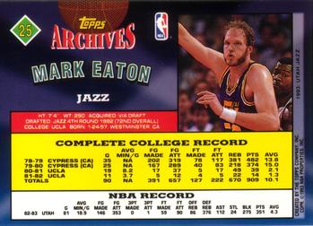 1992-93 Topps Archives #25 Mark Eaton Back