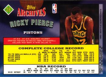 1992-93 Topps Archives #28 Ricky Pierce Back