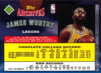 1992-93 Topps Archives #31 James Worthy Back