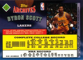 1992-93 Topps Archives #41 Byron Scott Back