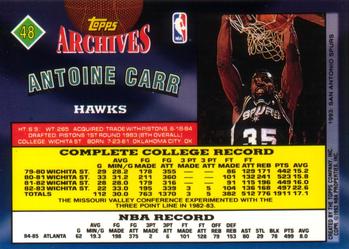 1992-93 Topps Archives #48 Antoine Carr Back