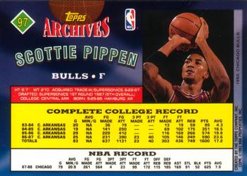 1992-93 Topps Archives #97 Scottie Pippen Back
