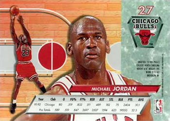 1992-93 Ultra #27 Michael Jordan Back