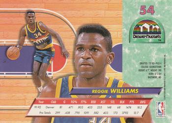 1992-93 Ultra #54 Reggie Williams Back