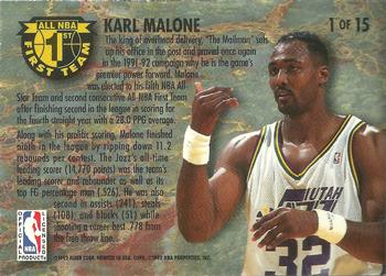 1992-93 Ultra - All-NBA #1 Karl Malone Back