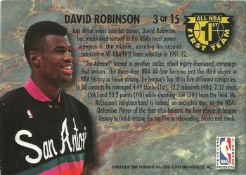 1992-93 Ultra - All-NBA #3 David Robinson Back
