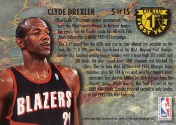 1992-93 Ultra - All-NBA #5 Clyde Drexler Back