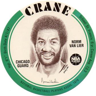 1976-77 Crane Potato Chips Discs #NNO Norm Van Lier Front