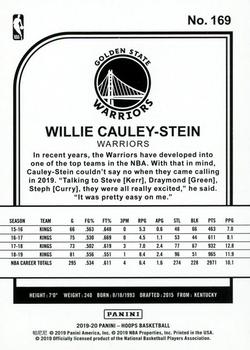 2019-20 Hoops #169 Willie Cauley-Stein Back