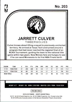 2019-20 Hoops #203 Jarrett Culver Back