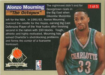 1992-93 Ultra - Rejectors #1 Alonzo Mourning Back