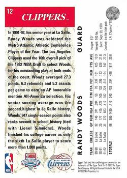 1992-93 Upper Deck #12 Randy Woods Back