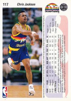 1992-93 Upper Deck #117 Chris Jackson Back