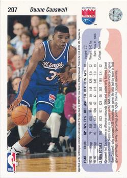 1992-93 Upper Deck #207 Duane Causwell Back