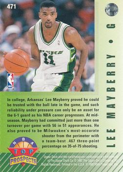 1992-93 Upper Deck #471 Lee Mayberry Back