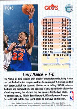 1992-93 Upper Deck - 15000-Point Club #PC18 Larry Nance Back