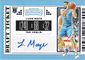 2019 Panini Contenders Draft Picks - Draft Ticket Blue Foil #107 Luke Maye Front