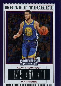 2019 Panini Contenders Draft Picks - Draft Ticket Red Foil #31b Klay Thompson Front