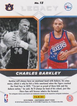 2019 Panini Contenders Draft Picks - Legacy #13 Charles Barkley Back