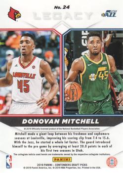 2019 Panini Contenders Draft Picks - Legacy #24 Donovan Mitchell Back