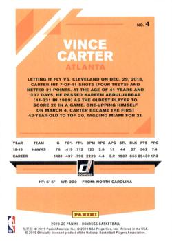 2019-20 Donruss #4 Vince Carter Back