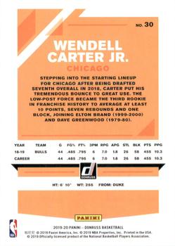 2019-20 Donruss #30 Wendell Carter Jr. Back