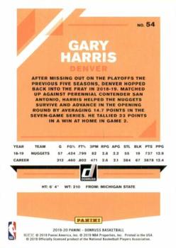 2019-20 Donruss #54 Gary Harris Back