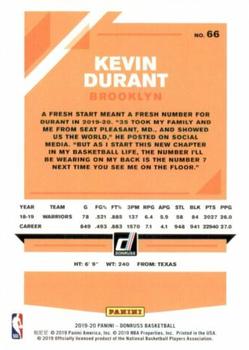 2019-20 Donruss #66 Kevin Durant Back