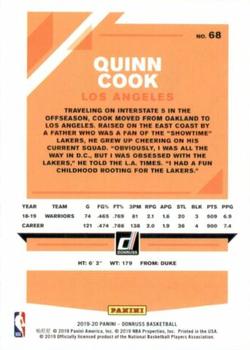 2019-20 Donruss #68 Quinn Cook Back