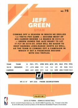 2019-20 Donruss #75 Jeff Green Back