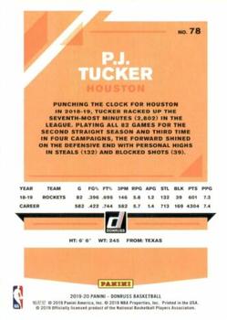 2019-20 Donruss #78 P.J. Tucker Back