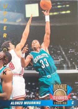 1992-93 Upper Deck - Rookie Standouts #RS2 Alonzo Mourning Front