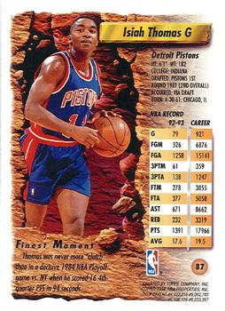1993-94 Finest - Refractors #87 Isiah Thomas Back