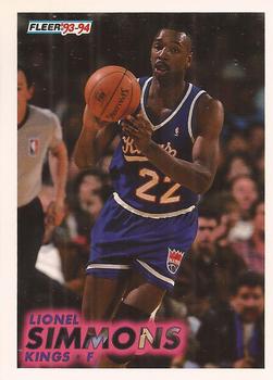 1993-94 Fleer #184 Lionel Simmons Front
