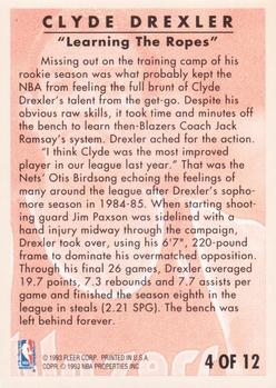 1993-94 Fleer - Clyde Drexler Career Highlights #4 Clyde Drexler Back