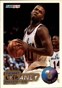 1993-94 Fleer - 1993 NBA Draft Lottery Pick Exchange #6 Calbert Cheaney Front