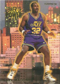 1993-94 Fleer - Towers of Power #13 Karl Malone Front