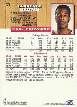 1993-94 Hoops #139 Chucky Brown Back