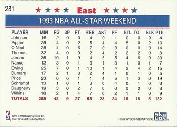 1993-94 Hoops #281 East NBA All-Star Team Back