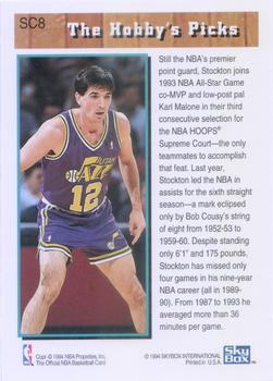 1993-94 Hoops - Supreme Court #SC8 John Stockton Back