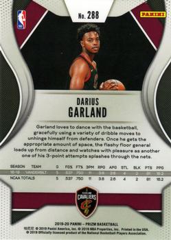 2019-20 Panini Prizm #288 Darius Garland Back