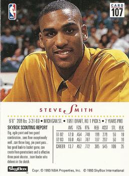 1993-94 SkyBox Premium #107 Steve Smith Back