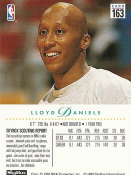 1993-94 SkyBox Premium #163 Lloyd Daniels Back