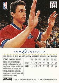 1993-94 SkyBox Premium #183 Tom Gugliotta Back