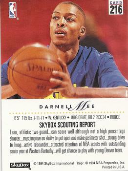 1993-94 SkyBox Premium #216 Darnell Mee Back