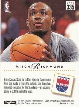 1993-94 SkyBox Premium #335 Mitch Richmond Back