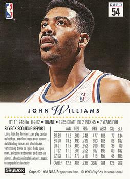 1993-94 SkyBox Premium #54 John Williams Back