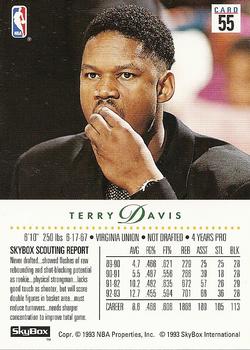1993-94 SkyBox Premium #55 Terry Davis Back